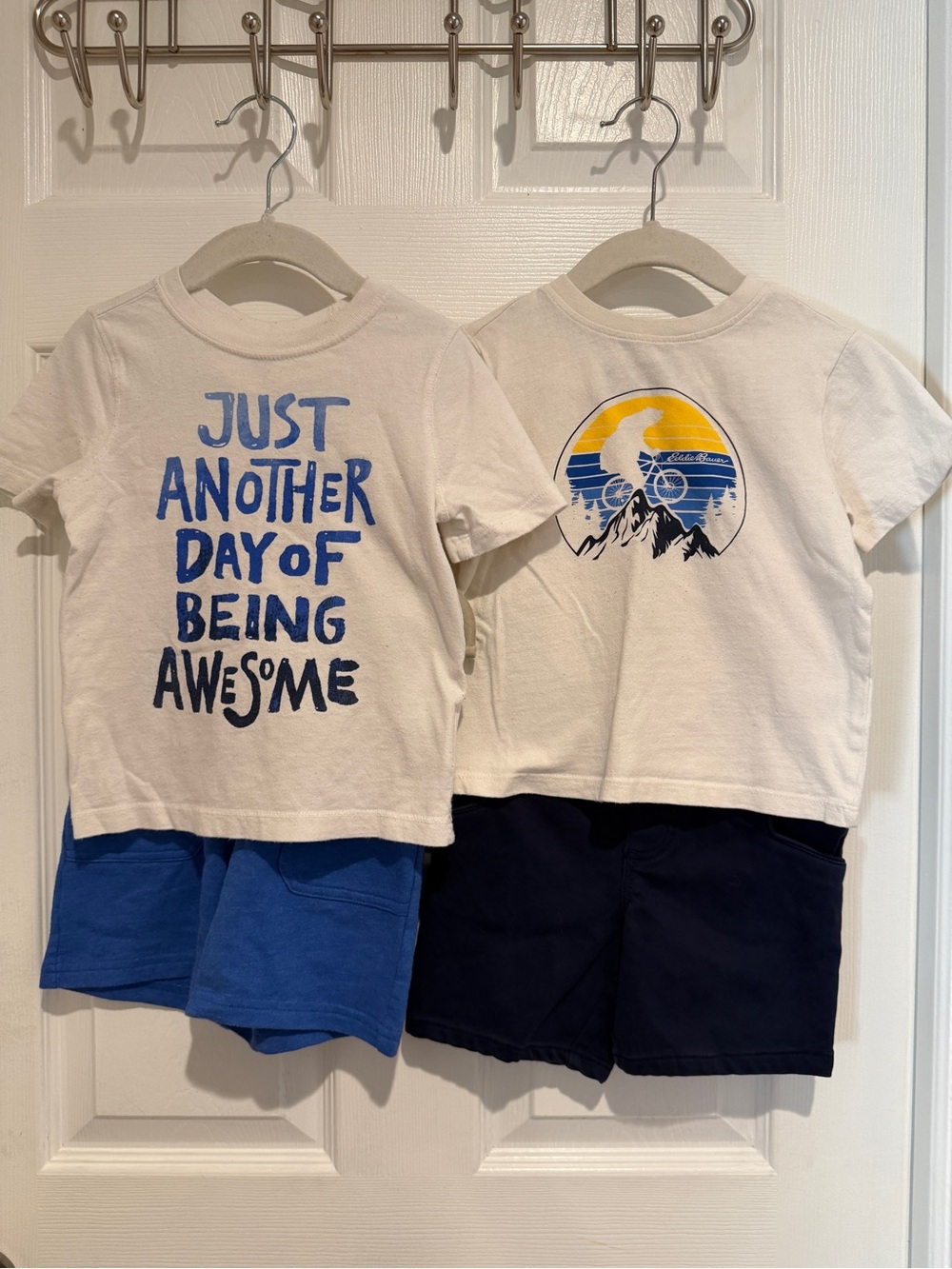 Old Navy & OshKosh Eddie Bauer Outfit Set 3T Shorts & Graphic Tees Toddler Boys